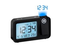 Marathon Las Vegas- Réveil Projection Plafond- Projection réglable- Réveil Horloge Digitale- Affichage rétro-éclairé-3 Niveaux de luminosité, Fonction Snooze- Réglages alarmes-Piles incluses