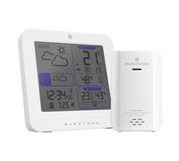 Marathon Paris-Station météo intérieure sans fil avec capteur extérieur-Prévisions météo-température et taux d’humidité intérieur et extérieur-Affichage des min-max de la journée-Heure radio-piloté