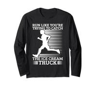 Marathon Runner Trying Catch Ice Cream Truck Running Manche Longue