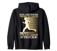 Marathon Runner Trying to Catch The Ice Cream Truck Running Sweat à Capuche