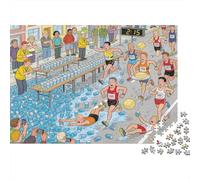 Marathon Station d'eau s'effondre Puzzle en Bois Imperméable DIY Puzzles De 1000 Pièces pour Adultes Impossible Jeux Éducatifs