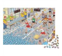 Marathon Station d'eau s'effondre Puzzle en Bois Imperméable Puzzles De 1000 Pièces pour Adultes Cadeaux Amusant De Décoration pour La Maison