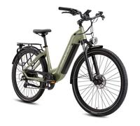 MARATHON Vélo électrique 700C 250W 36V 22.5Ah - Autonomie 150km - Shimano 7 vitesses - Freins hydrauliques - Vert mat