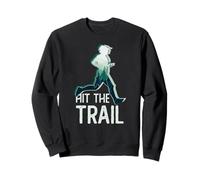 Marathonien Hit The Trail Funny Running in The Woods Sweatshirt