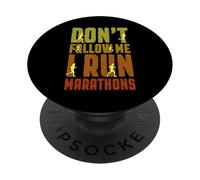 Marathonien Ne me suis Pas, Je Cours des Marathons PopSockets PopGrip Adhésif