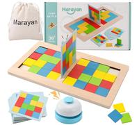MARAYAN Jeux de Société Enfant 3-7 Ans - Montessori Smart Games - Casse Tête Puzzle Bois Éducatif - Jeu de Logique Mémoire Voyage Famille - Cadeau Fille Garçon Anniversaire Noël