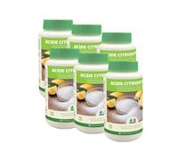 MARBEC ACIDE CITRIQUE PUR 1KGx6PCS Détergent détartrant anticalcaire, adoucissant naturel, poudre hydrosoluble, pour salle de bain, cuisine, appareils électroménagers.