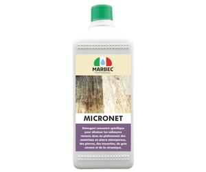 MARBEC MICRONET 1LT Détergent spécifique pour enlever la saleté de piétinement des matériaux lapidaires microporeux, tels que les pierres, les travertins et le grès cérame.