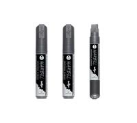 MARBEL - Lot de 3 Marqueurs Universels Pointe Rectangulaire Large 15mm Anthracite N°158 - DA0222015158Cpack