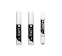 MARBEL - Lot de 3 Marqueurs Universels Pointe Rectangulaire Large 15mm Blanc N°010 - DA0222015010Cpack