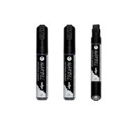 MARBEL - Lot de 3 Marqueurs Universels Pointe Rectangulaire Large 15mm Noir N°100 - DA0222015100Cpack