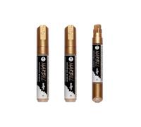 MARBEL - Lot de 3 Marqueurs Universels Pointe Rectangulaire Large 15mm Or N°050 - DA0232015050Cpack