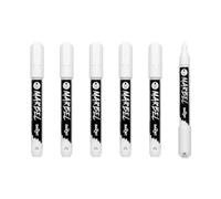 MARBEL - Lot de 6 Marqueurs Universels Pointe Biseau Médium 6mm Blanc N°010 - DA0226006010Cpack
