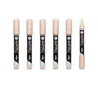 MARBEL - Lot de 6 Marqueurs Universels Pointe Biseau Médium 6mm Nude N°425 - DA0226006425Cpack