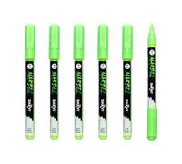 MARBEL - Lot de 6 Marqueurs Universels Pointe Conique Fine 2mm Vert Neon N°618 - DA0243002618Cpack