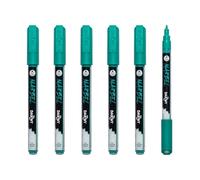 MARBEL - Lot de 6 Marqueurs Universels Pointe Conique Fine 2mm Vert Paon N°610 - DA0223002610Cpack