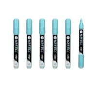 MARBEL - Lot de 6 Marqueurs Universels Pointe Ronde Médium 4mm Bleu Glace N°230 - DA0226004230Cpack