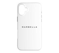 Marbella Espagne/Beach Resort Holiday Design Moderne Polices Coque pour iPhone 16 Plus