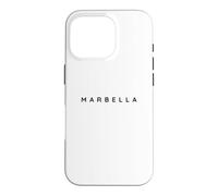 Marbella Espagne/Beach Resort Holiday Design Moderne Polices Coque pour iPhone 16 Pro