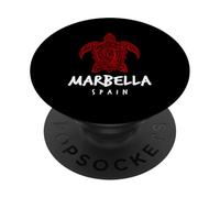 Marbella Espagne Motif Tribal Tortue de mer océan PopSockets PopGrip Adhésif