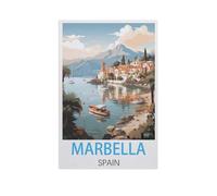 Marbella Espagne,Puzzle 1000 Pièces, Puzzles en Papier, Jouets Éducatifs pour Enfants Adultes Cadeau d'anniversaire(38x26cm)-FR23