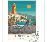 Marbella Luxury Poster Puzzle 1000 pièces | puzzle pour couples une activité de soirée douillette à faire à deux avec de la musique et une bonne conversation38x52cm