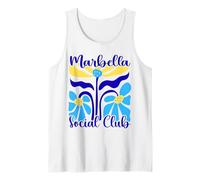 Marbella Social Club Costa del Sol Fleurs abstraites Boho Débardeur