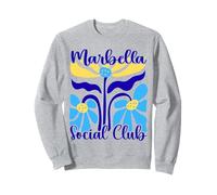 Marbella Social Club Costa del Sol Fleurs abstraites Boho Sweatshirt