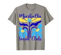 Marbella Social Club Costa del Sol Fleurs abstraites Boho T-Shirt