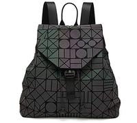 MARBER Femmes Sac À Dos Lumineux Géométrique Nightglowing Mode Coloré Rhombic Daypack Sac À Dos Sacs pour Femmes Filles Campus Voyage En Plein Air