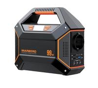MARBERO Power Station 100W Batterie Externe 99Wh/27.000mAh Générateur Portable avec Prise EU Groupe Electrogene Silencieux, Lampe Torche SOS Pour Camping, Urgence Maison, Voyage & Bricolage