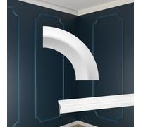 MARBET DESIGN Lambris - Décorations murales segmentées Polystyrène expansé - Panneaux de Plafond en Caisson avec Segments de Moulures Ornementales (NB-42-01 145x145 mm, 4 Pièces)