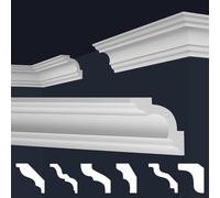 MARBET DESIGN Moulures en stuc XPS en polystyrène blanc, plafonds, 60 m / 1 paquet E-15