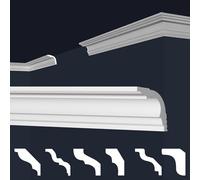 MARBET DESIGN moulures XPS polystyrène blanc - moulures de plafond finition plafond moulures E - (20 mètres / 10 moulures E-42)