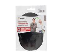 Marbet Mb25.904 | Cuir verni Effet patches | thermocollant | 15 x 10 cm | Noir