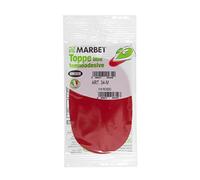 Marbet MB34M.016 | Mini ecusson en daim microfibre | Thermocollant | 13 x 8,5 cm | Rouge