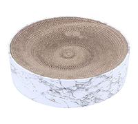 Marble Cat Scratcher Bowl | Sustainable Corrugated Paper Round Bed for Cats | Large Scratch - Sturdy Pet Resting Spot/Sleeping Toy | Spill - Proof Coating, 15.2x15.2x3.9in