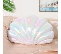 Marble Empire Coussin décoratif en Coquillage nacré en Forme de Coquillage - Décoration sur Le thème de l'océan (34 x 20 cm)