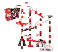 Marble Genius Ensemble de Course Marble Run: Parcours de Billes de 200 Pièces, Blocs de Construction Tour de Labyrinthe de Billes, Parcours de Billes, Cadeau Éducatif STEM, Course