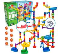 Marble Genius Marble Run (300 Pcs Complètes) Labyrinthe ou Jeu de Course pour Adultes, Adolescents et Enfants de 4 à 8 Ans,(85 Pcs Translucides Merveilleuses + 65 Ensemble de Billes), Super Ensemble