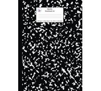 Marble Notebook A4: Black Marble College Ruled Journal