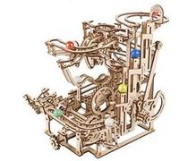 UGEARS Puzzle 3D Bois – Circuit à billes – Maquette mécanique à construire avec 10 billes colorées