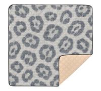 Marble_Stone Style Papier peint imprimé léopard Grand tapis de gym robuste pour bébé et extérieur Tapis d'éveil imperméable pour bébés nourrissons tout-petits 127 x 127 cm