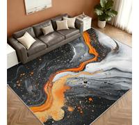 Marble Tapis 200x290cm, Black White Marble Tapis for Living Room