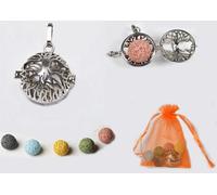 Marblechic - Collier Pomander porte essence avec boules en lave colorée communique celui que vous préférez