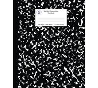 Marbled Composition Notebook: Black Marble Wide Ruled Paper Subject Book