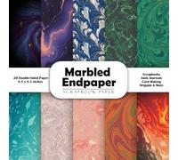Marbled Endpaper Scrapbook Paper: Double-Sided Decorative Craft Papers for Junk Journals, Wrapping, Card Making, Mixed Media & More