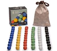 Marbles For Chinese Checkers, Set Of 60, 6 Solid Colors, 10 Marbles For Each Color, Includes Velvet Drawstring Pouch