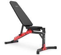 Marbo Sport - Banc de Musculation Réglable MH-L115 - Structure Solide et Durable - Assise et Dossier Ajustables - Appareil Multifonction pour Entraînement à Domicile - Noir