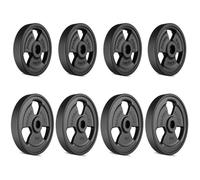 Marbo Sport Caoutchouc Tri-Grip en Fonte Poids Plate Set ø30 / 31 mm | 4 x 5 kg + 4 x 2,5 kg / 30 kg
